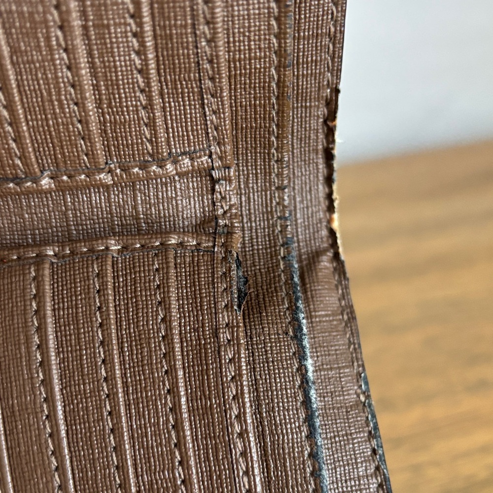 Brown and Gold GUCCI Monogram Wallet - Picture 9 of 13